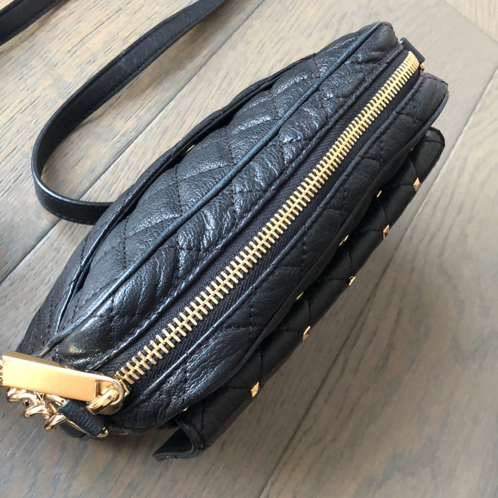 RARE Black & Gold Studded Michael Kors Crossbody - Picture 4 of 10